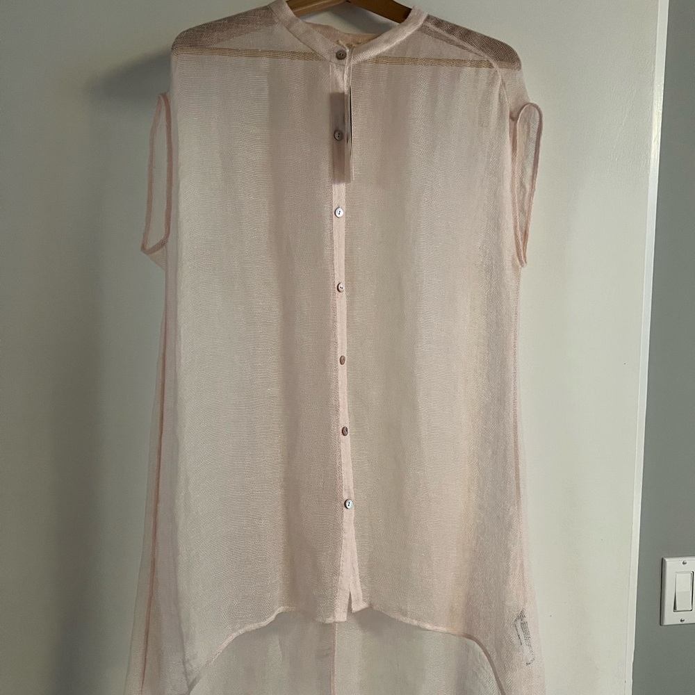 Eileen Fisher Organic Linen Mesh Top